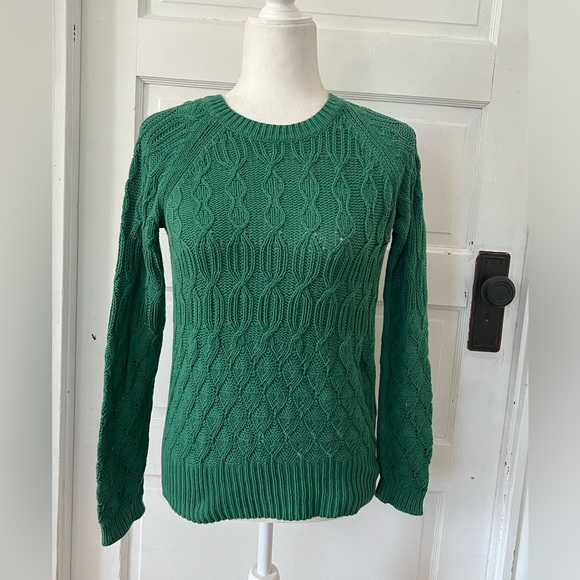 Sparrow | Green Cable Knit Sweater - Picture 5 of 7